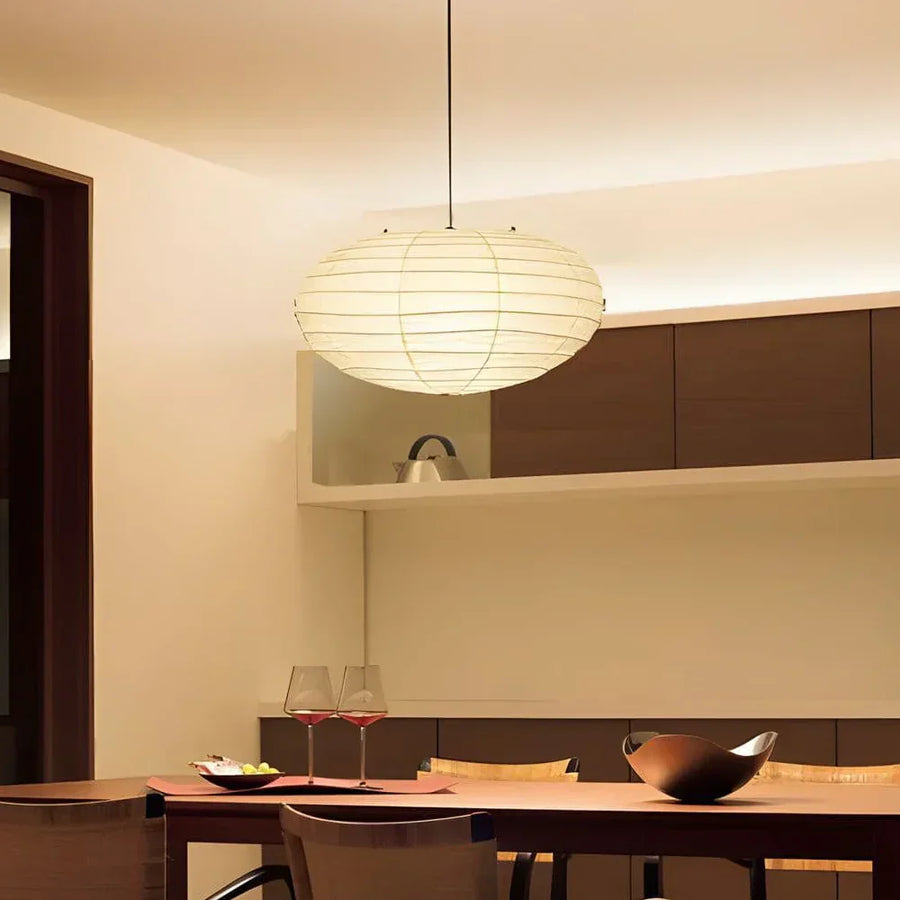 Akari Disc-Shaped Paper EN Pendant Light