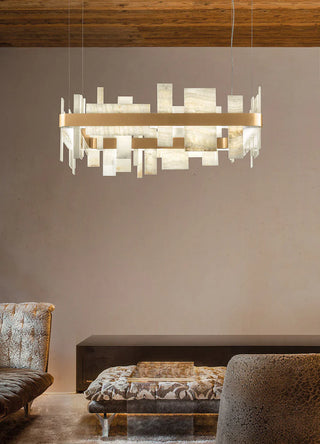 Geometric Alabaster Chandelier