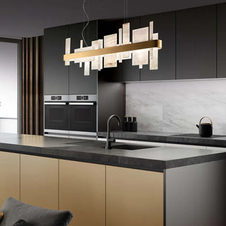 Geometric Alabaster Chandelier