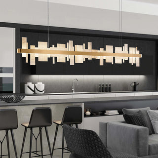 Geometric Alabaster Chandelier