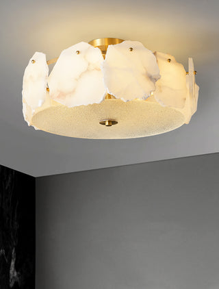 Alabaster Artze Brass Ceiling Light