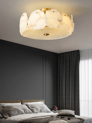 Alabaster Artze Brass Ceiling Light