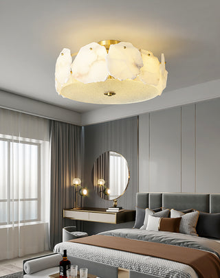 Alabaster Artze Brass Ceiling Light