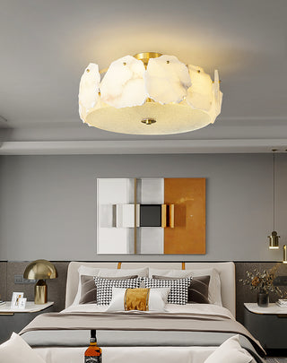 Alabaster Artze Brass Ceiling Light