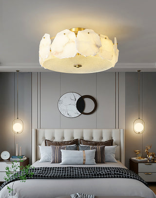 Alabaster Artze Brass Ceiling Light