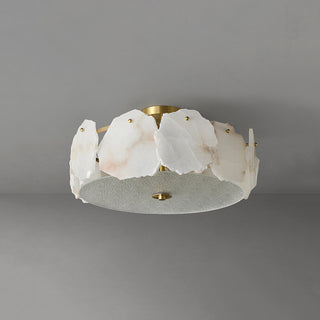 Alabaster Artze Brass Ceiling Light