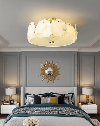 Alabaster Artze Brass Ceiling Light