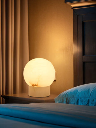 Alabaster Athena Ball Table Lamp