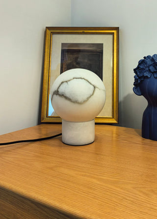Alabaster Athena Ball Table Lamp