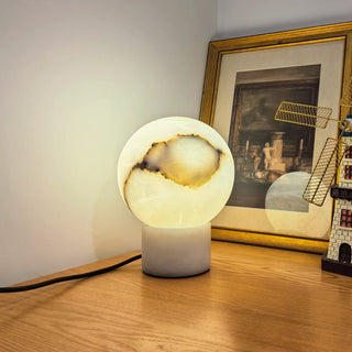 Alabaster Athena Ball Table Lamp