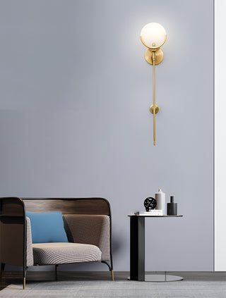 Alabaster Ava Brass Wall Lamp