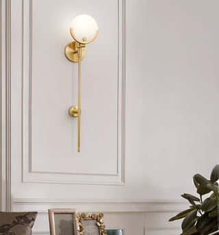 Alabaster Ava Brass Wall Lamp