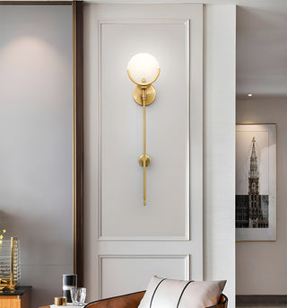 Alabaster Ava Brass Wall Lamp