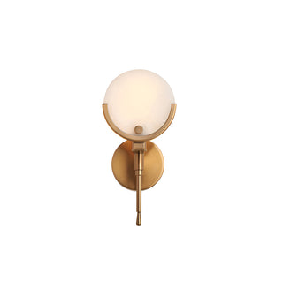 Alabaster Ava Brass Wall Lamp