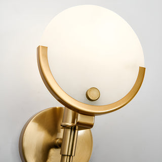 Alabaster Ava Brass Wall Lamp