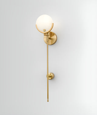 Alabaster Ava Brass Wall Lamp