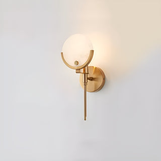 Alabaster Ava Brass Wall Lamp