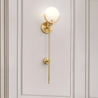 Alabaster Ava Brass Wall Lamp