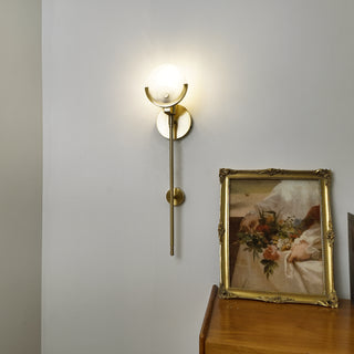 Alabaster Ava Brass Wall Lamp