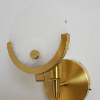 Alabaster Ava Brass Wall Lamp