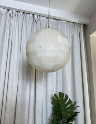 Alabaster Ball Pendant Light