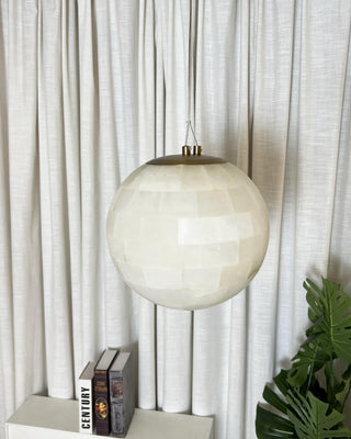 Alabaster Ball Pendant Light