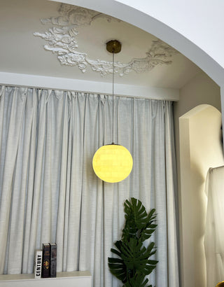 Alabaster Ball Pendant Light