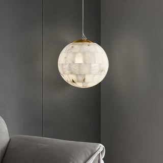 Alabaster Ball Pendant Light