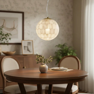 Alabaster Ball Pendant Light