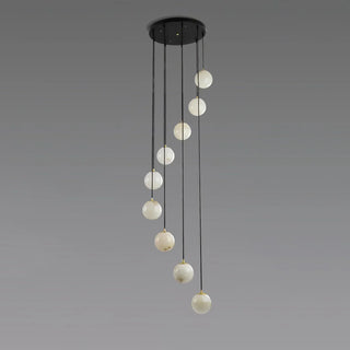 Alabaster Balls Cluster Chandelier