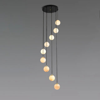 Alabaster Balls Cluster Chandelier