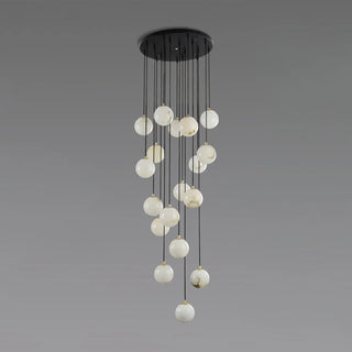 Alabaster Balls Cluster Chandelier