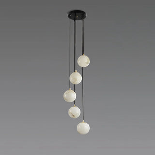 Alabaster Balls Cluster Chandelier