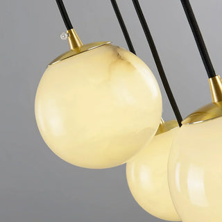 Alabaster Balls Cluster Chandelier
