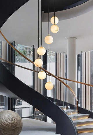 Alabaster Balls Cluster Chandelier