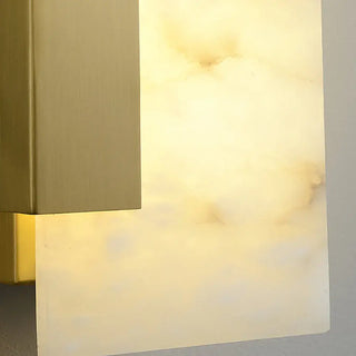 Alabaster Brass Wall Sconce