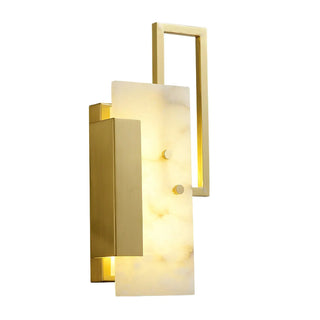 Alabaster Brass Wall Sconce