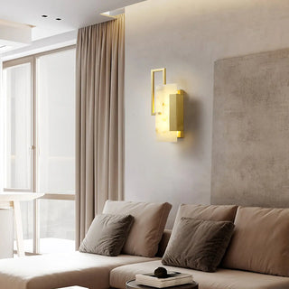 Alabaster Brass Wall Sconce