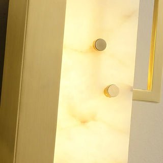 Alabaster Brass Wall Sconce