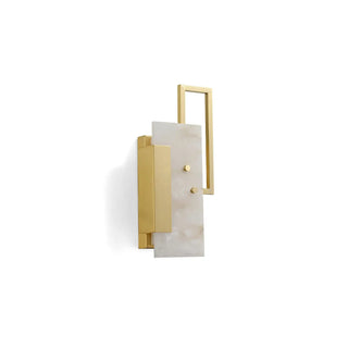 Alabaster Brass Wall Sconce