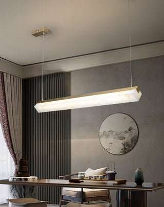 Alabaster Brick Linear Pendant Light