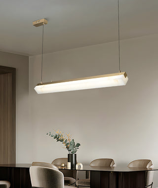 Alabaster Brick Linear Pendant Light