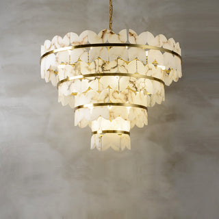 Alabaster Butterfly Round Chandelier