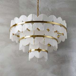 Alabaster Butterfly Round Chandelier