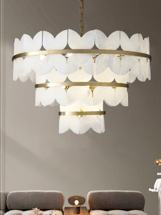 Alabaster Butterfly Round Chandelier