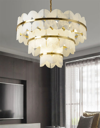 Alabaster Butterfly Round Chandelier