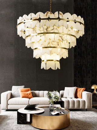 Alabaster Butterfly Round Chandelier