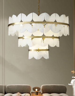 Alabaster Butterfly Round Chandelier