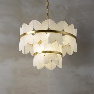 Alabaster Butterfly Round Chandelier