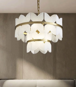 Alabaster Butterfly Round Chandelier